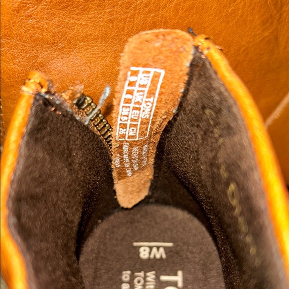 Toms Tan Leather Ankle Boots - Picture 5 of 7